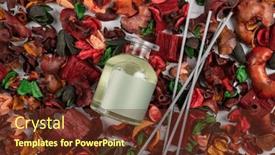  Presentation with fragrance - Slide deck featuring home-aroma-fragrance-diffuser background and a tawny brown colored foreground