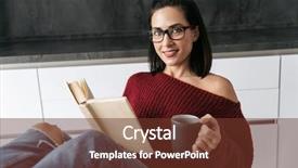  Presentation with memory book family photo album - Slide deck having home at the kitchen reading background and a  colored foreground