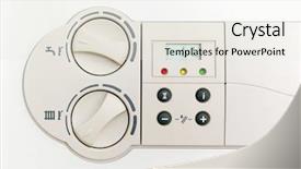  Presentation with home design - Presentation enhanced with home automation - control panel element of design background and a sky blue colored foreground