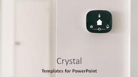 Presentation with smart temperature - Slide deck having humidity - home automation smart house screen background and a light gray colored foreground