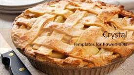  Presentation with ceramic - Cool new presentation theme with home-baked lattice apple pie backdrop and a yellow colored foreground