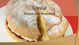  Presentation with cake - Cool new presentation with spongecake - home-baked sponge cake filled backdrop and a soft green colored foreground