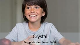  Presentation with drinking glass - Colorful PPT theme enhanced with home before going to school backdrop and a light blue colored foreground