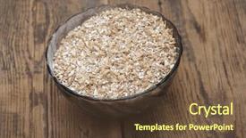  Presentation with bowl - PPT layouts having malt barley in a glass background and a tawny brown colored foreground