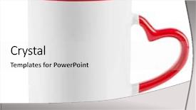  Presentation with white dove heart - Theme having liquid handling - white mug with red heart background and a white colored foreground