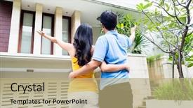  Presentation with lonely man new zealand tourists - PPT theme enhanced with newmarriage - man shows his woman their background and a coral colored foreground