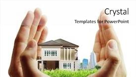  Presentation with business and human rights - Presentation with home buying selling - business man house in human background and a white colored foreground