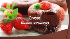  Presentation with hot chocolate - Beautiful theme featuring home catering - hot chocolate pudding with fondant backdrop and a tawny brown colored foreground