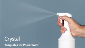  Presentation with spray - PPT layouts consisting of home chemical safety - image of a nice spray background and a seafoam green colored foreground