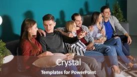  Presentation with movie - Audience pleasing PPT theme consisting of home cinema at night backdrop and a tawny brown colored foreground