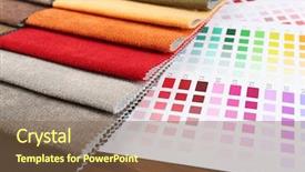  Presentation with tissue - Beautiful PPT theme featuring home closing - scraps of colored tissue backdrop and a  colored foreground