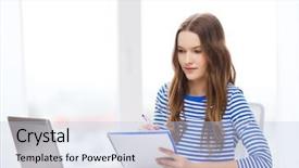  Presentation with technology education - Amazing presentation design having home concept - concentrated teen backdrop and a lemonade colored foreground