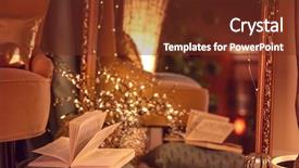  Presentation with mirror - Beautiful PPT theme featuring home decor - book on pillow in front backdrop and a tawny brown colored foreground