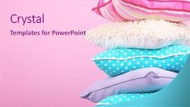  Presentation with decor - Beautiful PPT theme featuring home decor - bright pillows on pink background backdrop and a lemonade colored foreground