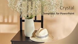  Presentation with home design - Theme with home-decor-and-design-concept background and a coral colored foreground