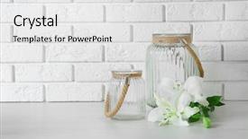  Presentation with decor - Colorful PPT theme enhanced with home decor and flowers backdrop and a white colored foreground