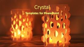  Presentation with decor - Cool new PPT layouts with home decor candle lights on table backdrop and a tawny brown colored foreground