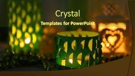  Presentation with decor - Amazing PPT theme having home-decor-candle-lights backdrop and a tawny brown colored foreground