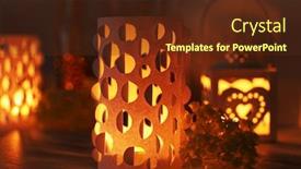  Presentation with decor - Slide deck having home-decor-candle-lights background and a tawny brown colored foreground