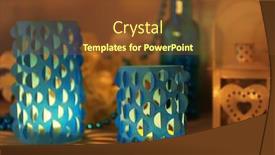  Presentation with decor - Presentation theme with home decor candle lights background and a tawny brown colored foreground