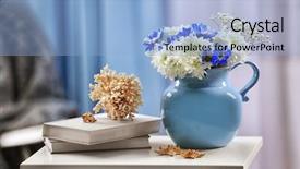  Presentation with decor - Colorful slides enhanced with home decor on bedside table backdrop and a light blue colored foreground