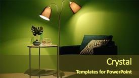  Presentation with decor - PPT layouts with home decor on green background and a tawny brown colored foreground