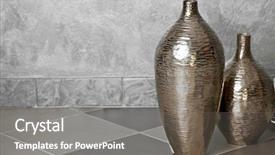  Presentation with decor - PPT theme featuring home-decor-on-grey-wall background and a  colored foreground