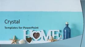  Presentation with interior decorating home - PPT theme featuring home decorating - idea of interior decoration background and a light blue colored foreground