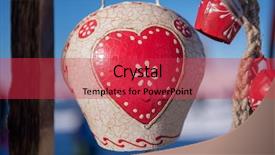  Presentation with cow - PPT theme featuring home decoration or gift background and a red colored foreground