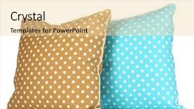  Presentation with bright white - Theme having home decorationg - blue and brown bright pillows background and a blonde colored foreground
