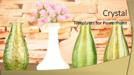  Presentation with vintage interior brick wall - Beautiful slide set featuring home decorationg - different decorative vases on shelf backdrop and a lemonade colored foreground