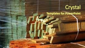  Presentation with lumber - Presentation design having home depot - colored lumber piled up background and a tawny brown colored foreground