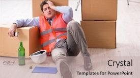  Presentation with home depot - Amazing slides having home depot - delivery man drunk at work backdrop and a mint green colored foreground