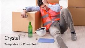  Presentation with home depot - Presentation theme having home depot - delivery man drunk at work background and a lemonade colored foreground