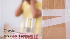  Presentation with home depot - PPT layouts consisting of home depot - man moving house and relocating background and a soft green colored foreground