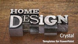  Presentation with wood type design - Beautiful PPT theme featuring home design text in mixed backdrop and a  colored foreground