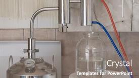  Presentation with alcohol - Beautiful theme featuring home-distillation-equipment backdrop and a gray colored foreground