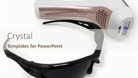  Presentation with laser - Cool new PPT theme with home-do-it-yourself-permanent backdrop and a sky blue colored foreground