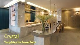  Presentation with dining - Presentation design featuring home dsign - decoration and furniture in modern background and a coral colored foreground