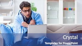  Presentation with sickness - Amazing presentation theme having home due to flu sickness backdrop and a ocean colored foreground