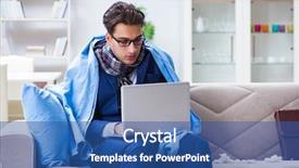  Presentation with sickness - Presentation theme enhanced with home due to flu sickness background and a ocean colored foreground