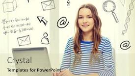  Presentation with education technology - Slide deck consisting of home education technology and internet background and a soft green colored foreground