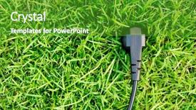  Presentation with green energy - Audience pleasing PPT layouts consisting of home electrical power saving - energy concept outlet in fresh backdrop and a tawny brown colored foreground