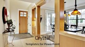  Presentation with dining - PPT theme consisting of home entrance and hall background and a  colored foreground