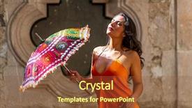  Presentation with hispanic - Cool new theme with home environment holding a parasol backdrop and a tawny brown colored foreground