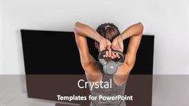  Presentation with online streaming - Colorful PPT theme enhanced with home-exercise-strength-training-workout backdrop and a tawny brown colored foreground