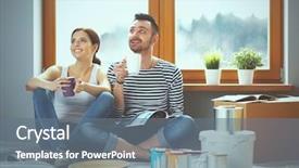  Presentation with floor - PPT theme enhanced with home floor looking at jurnal background and a gray colored foreground