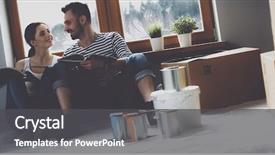  Presentation with floor - Colorful slide set enhanced with home floor looking at jurnal backdrop and a dark gray colored foreground