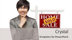  Presentation with real estate for sale - Slides enhanced with home for sale real estate background and a light gray colored foreground