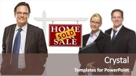  Presentation with real estate for sale - Audience pleasing theme consisting of home for sale real estate backdrop and a  colored foreground
